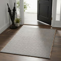 Super Area Rugs Terra JC01 Light Gray Jute and Cotton Woven Rug