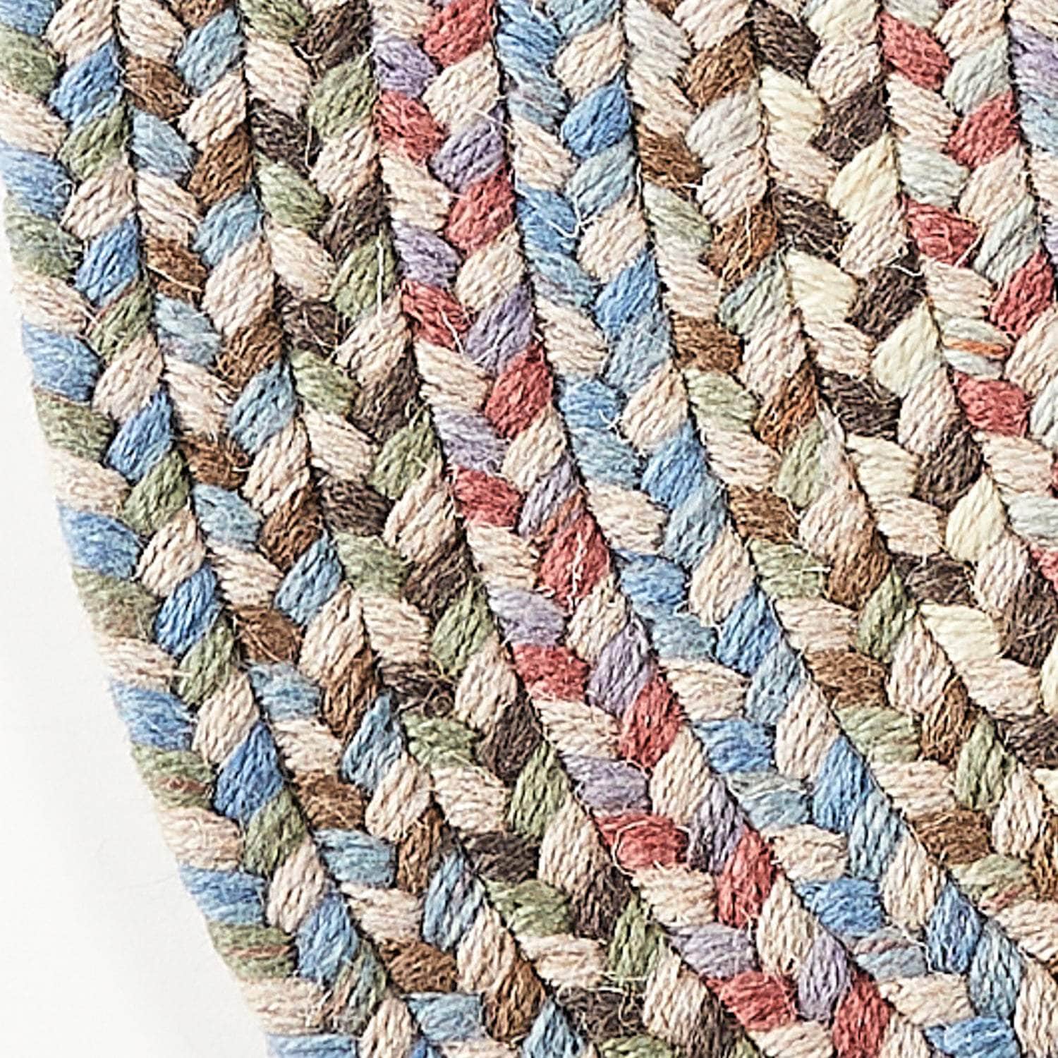 Rhody Rugs Cherry Hill Butterfield Braided Wool Rug 20" X 30"