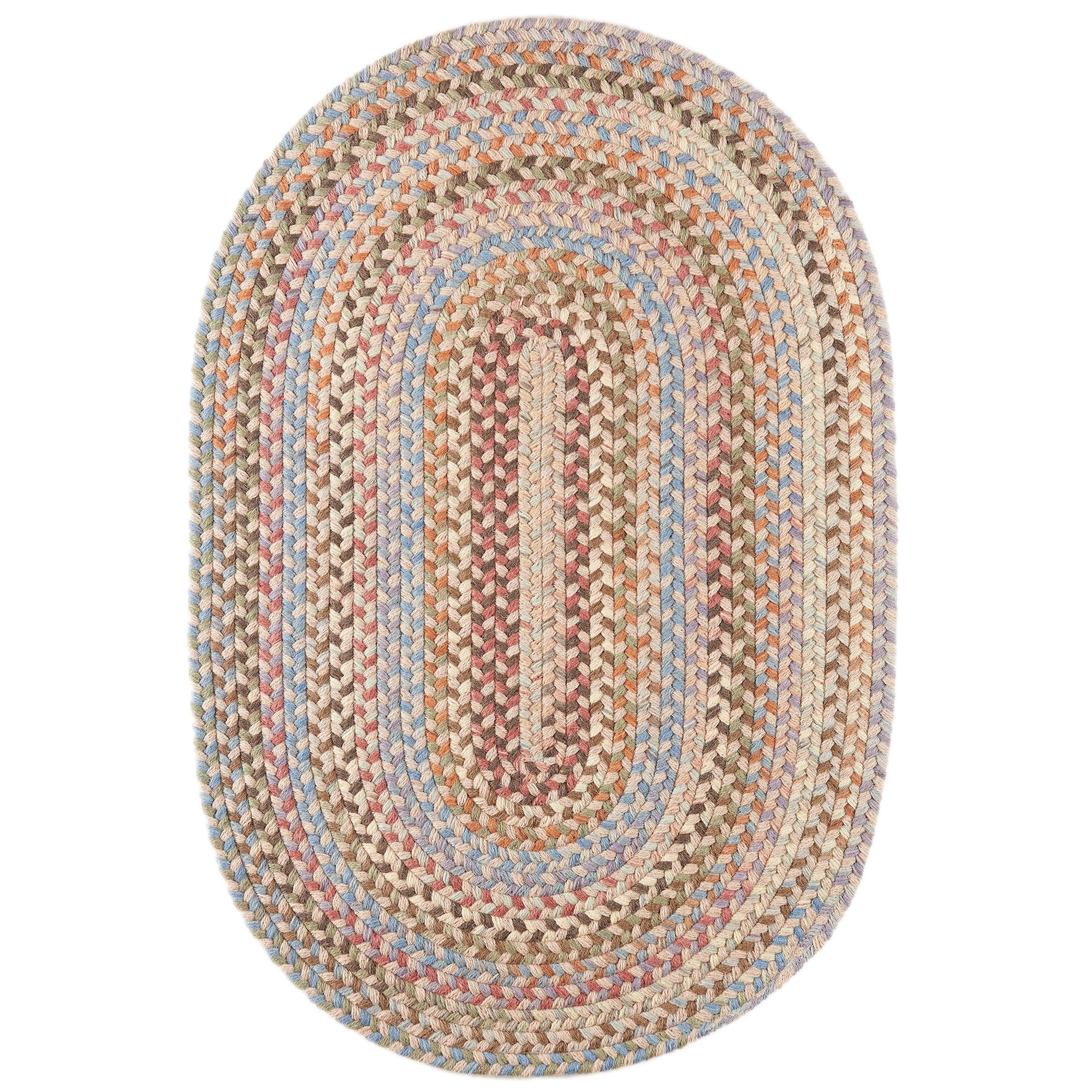 Rhody Rugs Cherry Hill Butterfield Braided Wool Rug 20" X 30"