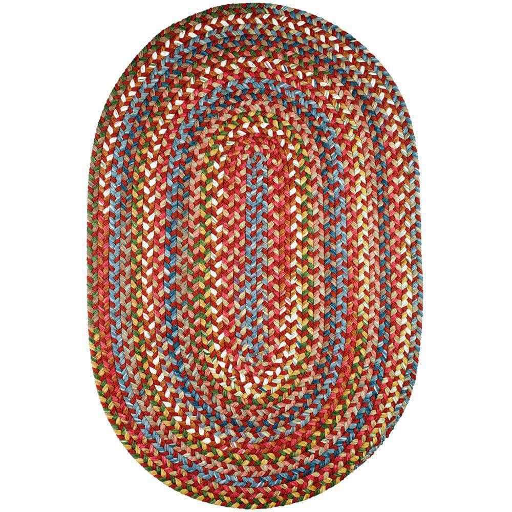 Rhody Rugs Gemstone Port Red Braided Kitchen Rug 20" X 30"