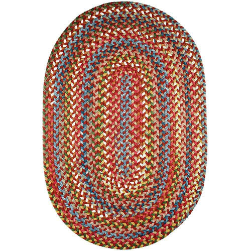 Rhody Rugs Gemstone Port Red Braided Kitchen Rug 20" X 30"