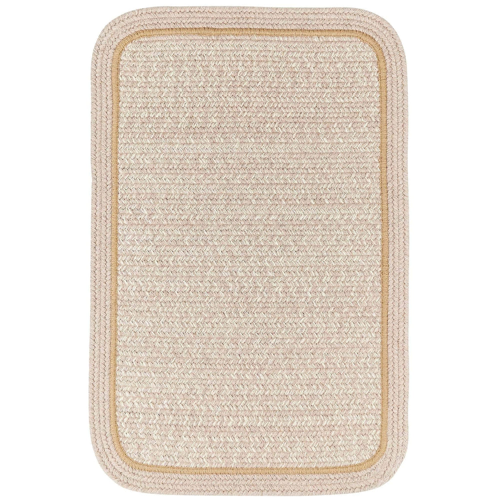 Rhody Rugs Woolmade Rounded Rectangle Braided Rug Sesame 2' X 3'