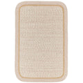 Rhody Rugs Woolmade Rounded Rectangle Braided Rug Sesame 2' X 3'