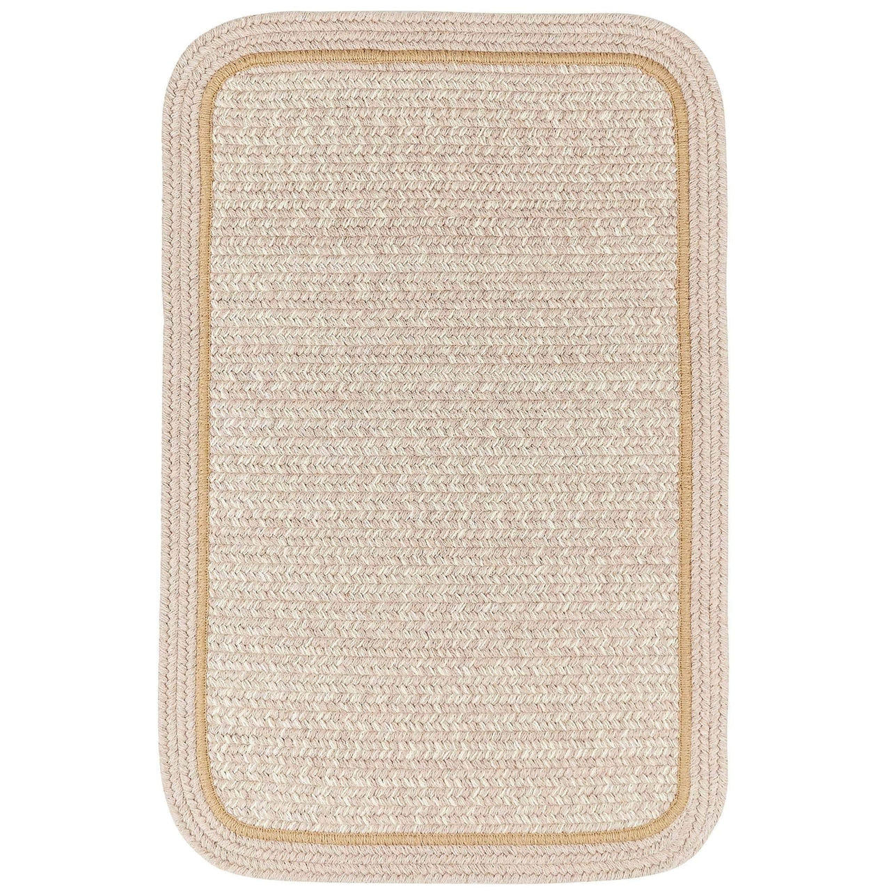 Rhody Rugs Woolmade Rounded Rectangle Braided Rug Sesame 2' X 3'