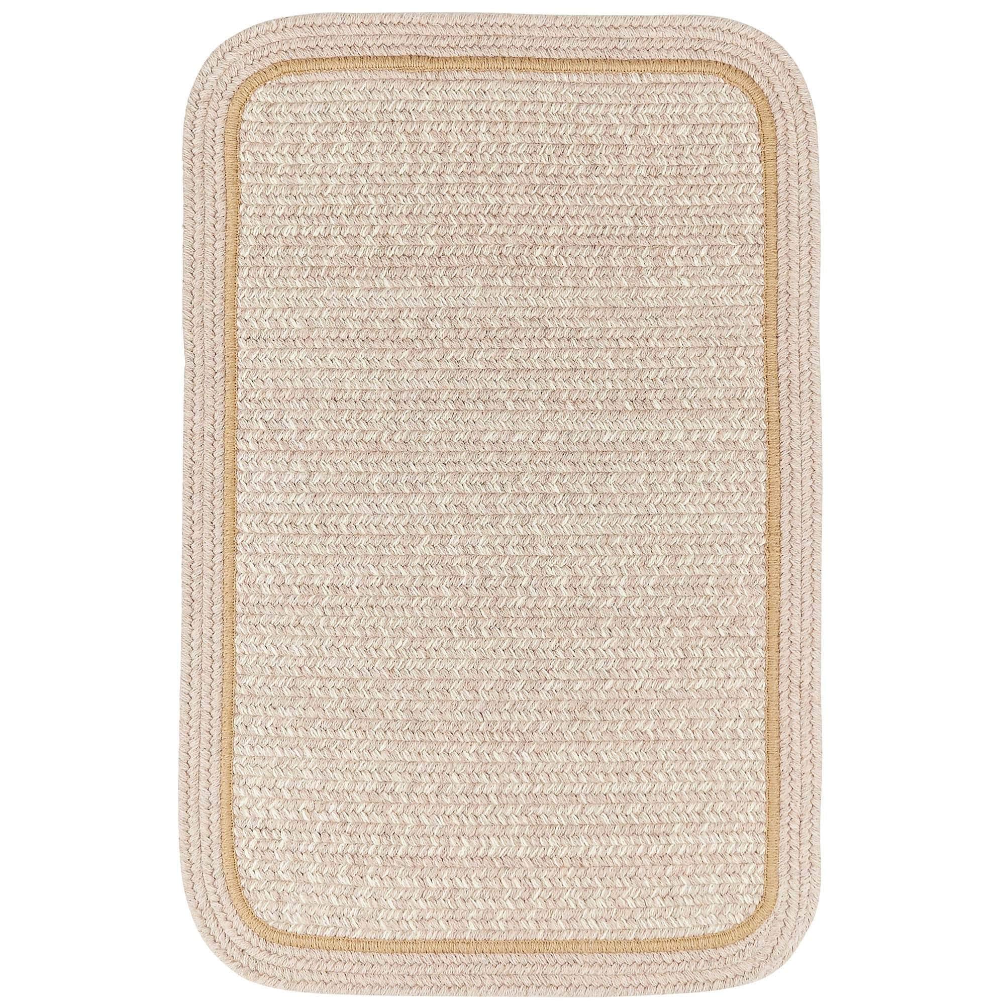 Rhody Rugs Woolmade Rounded Rectangle Braided Rug Sesame 2' X 3'