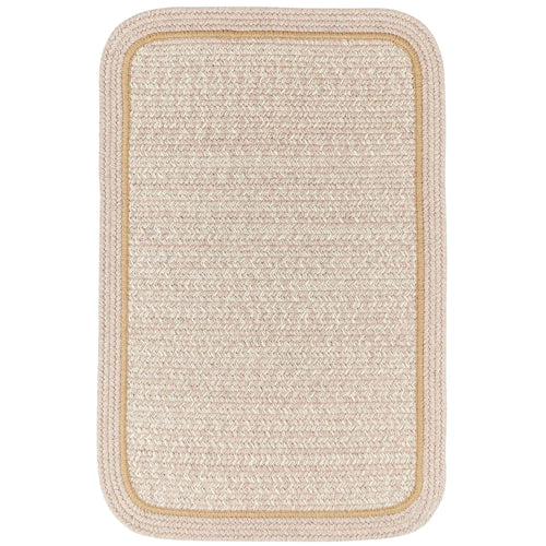 Rhody Rugs Woolmade Rounded Rectangle Braided Rug Sesame 2' X 3'